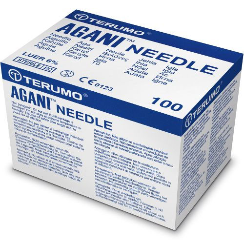 Terumo Agani Hypodermic Drawing Up Needles 18G X 38mm Pink AN*1838N Box/100 