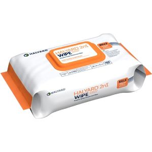 Halyard 2 In 1 Disinfectant 200 Wipes Soft Pack 17002