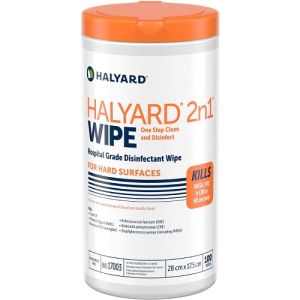 Halyard 2 In 1 Disinfectant 100 Wipes Canister 17003