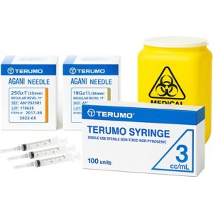 TRT Pack Sharps - 25G x 25mm - 3ml Syringe + Drawing Needle