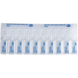 Pfizer Water For Injection 5ml Ampoules 25020005 Box/50