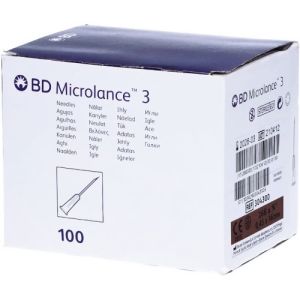 BD Microlance 3 Hypodermic Needle 26G X 16mm Brown 304300 Box/100