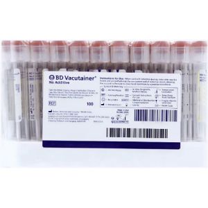 BD Vacutainer EST Tube No Additive 3ml 13mm X 75mm 362725 Box/100