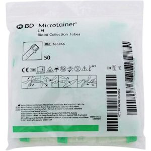 BD Microtainer LH Blood Collection Tube 365966 Box/50