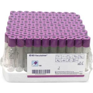 BD Vacutainer Plus K2 EDTA 3ml Tube 13mm x 75mm 367838 - Box/100