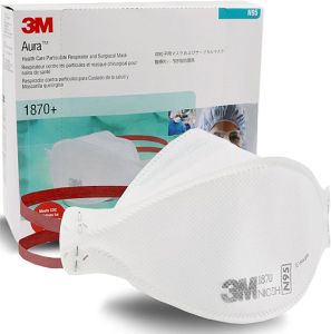 3M N95 Face Mask Flat Fold Aura 1870+ Box/20