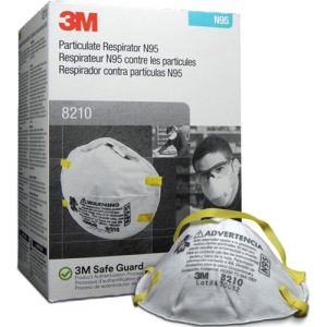 3M N95 Mask Cupped Particulate Respirator 8210 - Box/20