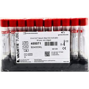 Greiner Vacuette Z Serum Separator Clot Activator 8ml Tube 16mm X 100mm 455071 Box/50