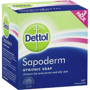 RB Dettol Sapoderm Soap 125g 562122 Box/3