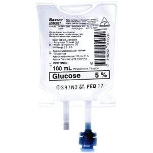 Baxter Glucose IV Infusion 5% 100ml Bag AHB0087