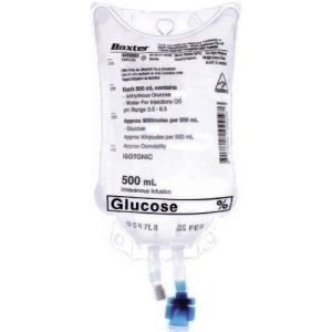 Baxter Glucose IV Infusion 10% 500ml Bag AHB0163 Box/18