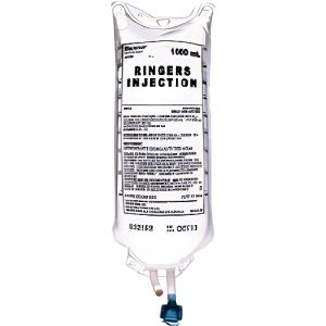 Baxter Ringers Solution IV Infusion 1000ml Bag AHB2304 Box/12