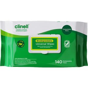 GAMA Clinell 140 Biodegradable Universal Wipes BCW140PF
