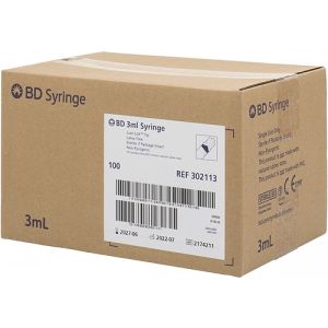 BD 3ml Luer Lock Syringe 302113 - Box/100