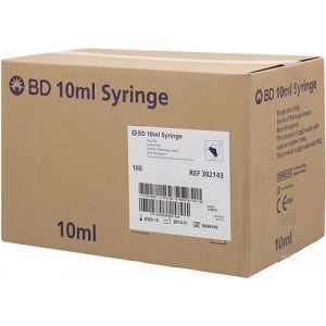 BD 10ml Luer Slip Syringe 302143 - Box/100