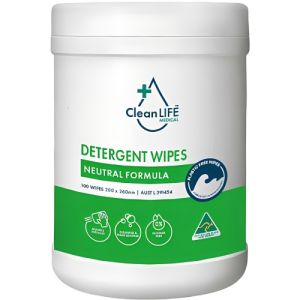 CleanLIFE Detergent 100 Wipes Canister CLM00019