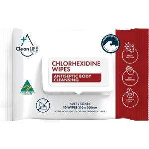 CleanLIFE Chlorhexidine Wipes Soft Pack CLM00023