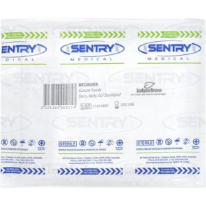 Sentry Medical Gauze Swab 8ply Sterile 7.5cm x 7.5cm GSR2322 - Box/50