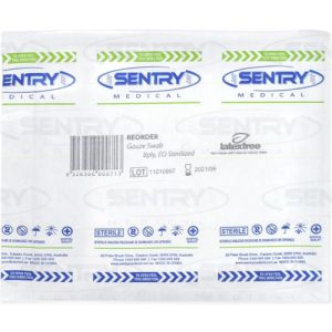 Sentry Medical Gauze Swab 8ply Sterile 7.5cm x 7.5cm GSR2323 - Box/50
