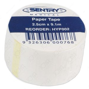 Sentry Medical Paper Tape with Dispenser 2.5cm x 9.1m HYP100 - Box/12