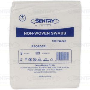 Sentry Medical Non-Woven Swabs 4ply 10cm x 10cm NWS003 - Box/100