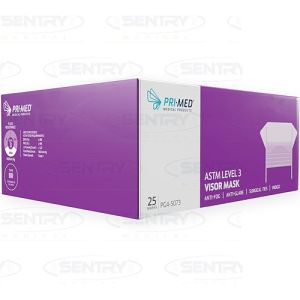 Primed Surgical Visor Mask with Tie Back Level 3 PG4-5073 - Box/25