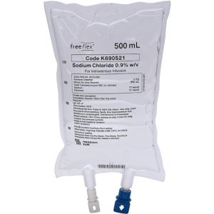 Fresenius Kabi Sodium Chloride IV Infusion 0.9% 500ml Bag K690521 Box/20