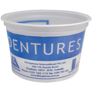 Livingstone Denture Cup Only LIVDENCUP50L Box/50