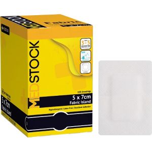 Medstock Fabric Island Dressing 5cm X 7cm MS100507NSI Box/100