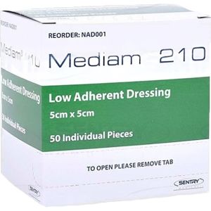 Mediam 210 Low Adherent Dressing 5cm x 5cm NAD001 - Box/50