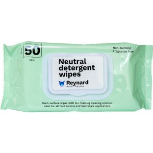 Reynard Neutral Detergent 50 Wipes 33cm X 20cm RHS201