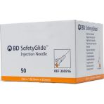 BD SafetyGlide Thin Wall Hypodermic Needle 25G X 25mm 305916 Box/50