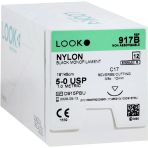 Corza LOOK 5-0 Nylon Suture With C17 12mm 3/8 Circle Needle 45cm 917B Box/12
