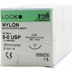 Corza LOOK 5-0 Nylon Suture With C22 16mm 3/8 Circle Needle 45cm 919B Box/12
