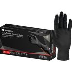 Medicom SafeTouch Black Nitrile Examination Gloves SFTGN1138A - X-Small