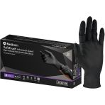 Medicom SafeTouch Black Nitrile Examination Gloves SFTGN1138C - Medium
