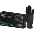 Medicom SafeTouch Black Nitrile Examination Gloves SFTGN1138D - Large