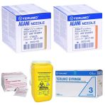 TRT Starter Pack - 25G x 25mm - 3ml Syringe + Drawing Needle + Swab