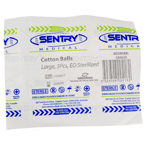 Sentry Medical Large Sterile Cotton Balls CB002S - Box/50