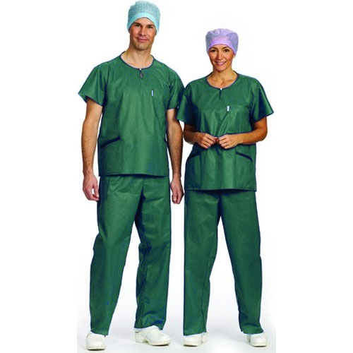 Molnlycke Healthcare Scrub Shirt Green 18610-20 Small - 48 Units